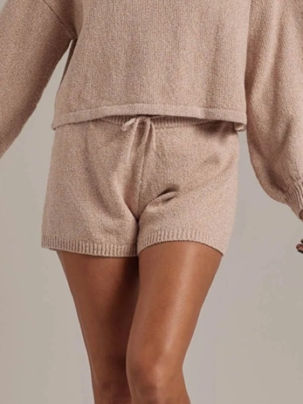 Rylee + Cru Women's Knit Shorts - Heathered Rose Loungewear Sz M